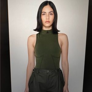 Maniére De Voir High Neck Racer Bodysuit